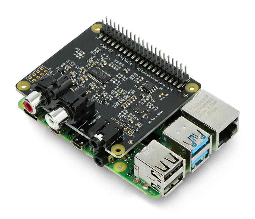 IQaudio DAC+ Sound Card HAT för Raspberry Pi