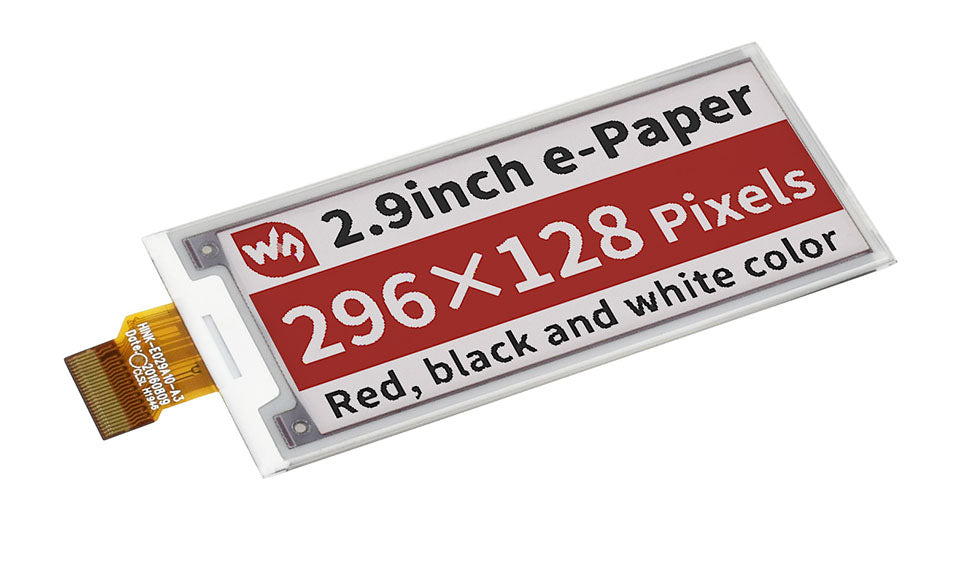 2,9 tum E-Paper (B) E-Ink Raw Display 3-färgad (röd, svart och vit)