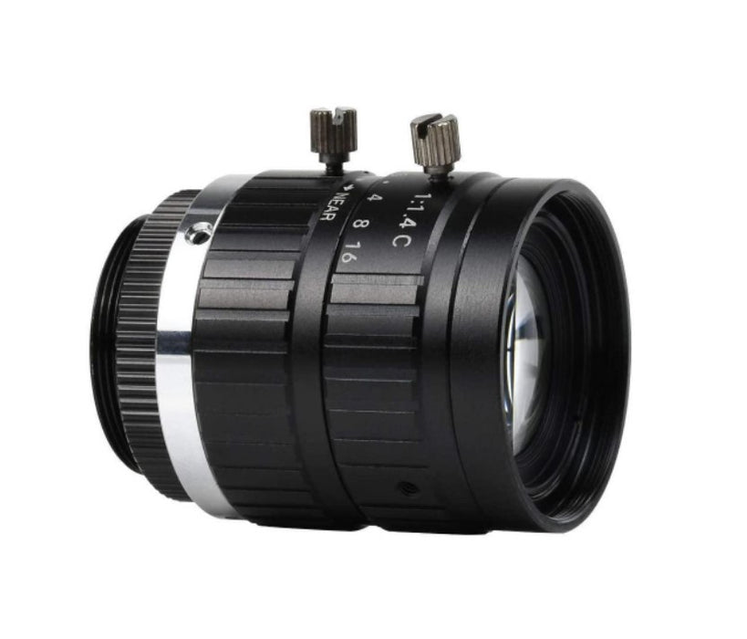 25 mm teleobjektiv med Multi Field Angle och C-fäste för Raspberry Pi HQ-kamera