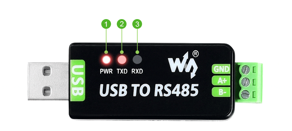 Industriell USB till RS485 dubbelriktad omvandlare
