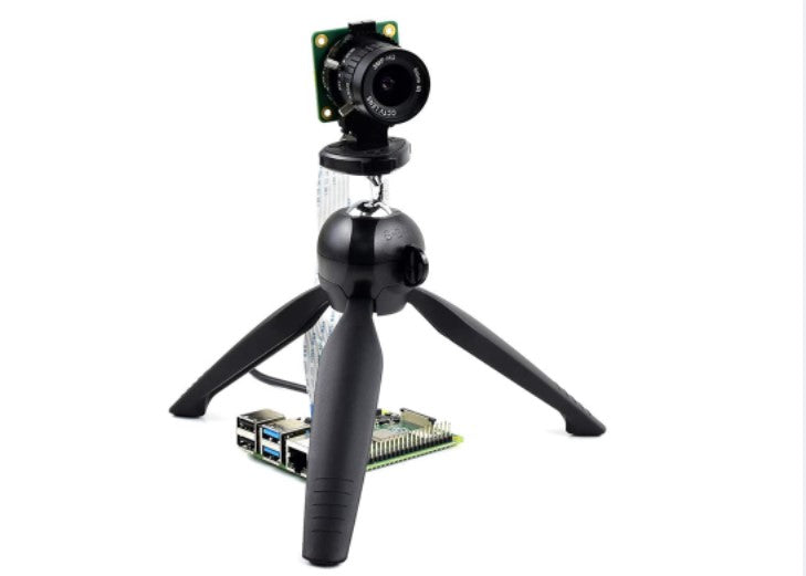 Bärbart ministativ med 360° rotation, perfekt för Raspberry Pi HQ-kamera