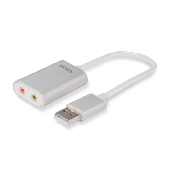 AV-adapter (hane till hona) - USB Type-A till 3,5 mm hörlursuttag