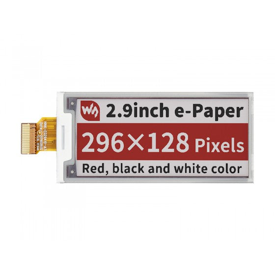 2,9 tum E-Paper (B) E-Ink Raw Display 3-färgad (röd, svart och vit)