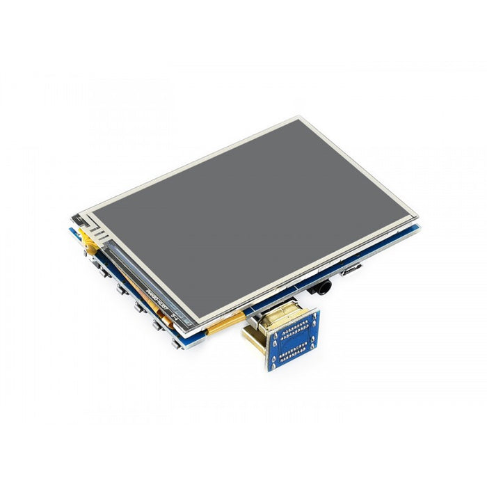 3,5-tums resistiv pekskärm LCD för Raspberry Pi med pekpenna och kylfläns i aluminium - 480x320 - HDMI - IPS