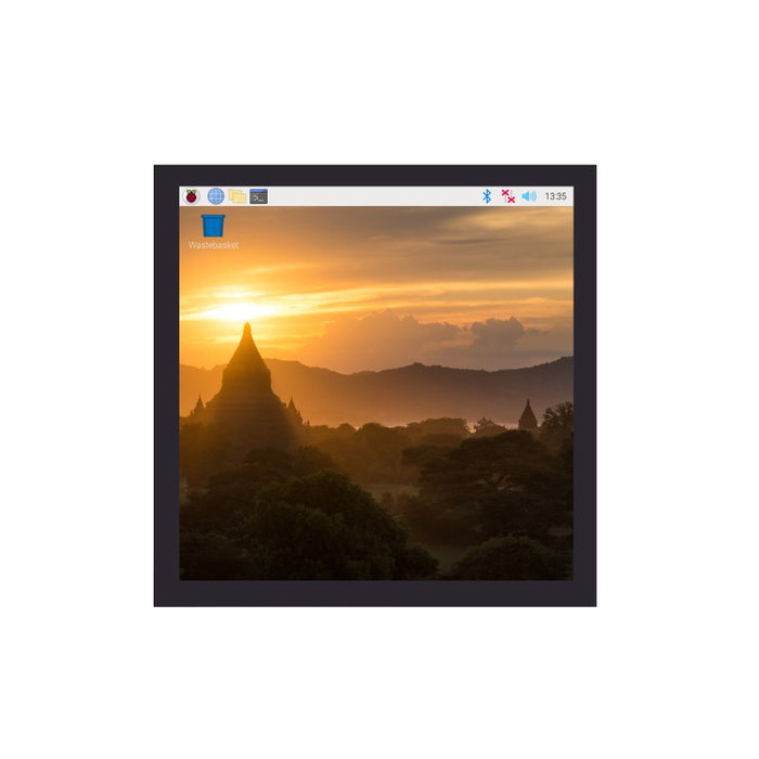 4-tums kapacitiv pekskärm LCD för Raspberry Pi - 720x720 - Kvadratisk - IPS - Låg effekt - Härdat glas