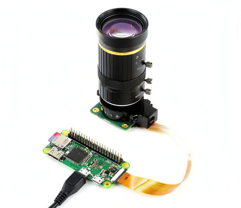 8 till 50 mm zoom-lins med C-fäste för Raspberry Pi HQ-kamera