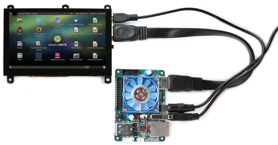 ODROID VU5 - 5-tums HDMI-kapacitiv Multi Touch TFT LCD-skärm - 800x480p