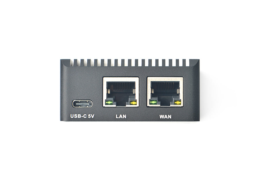 NanoPi R2S med CNC-chassi (metall) och USB C-kabel