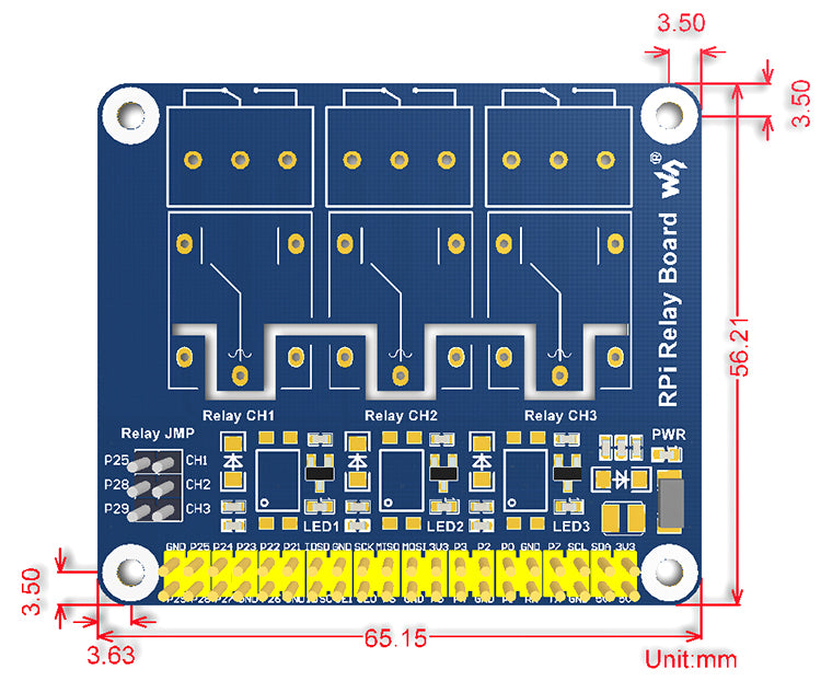 RPi Relay Board - strömexpansion för Raspberry Pi