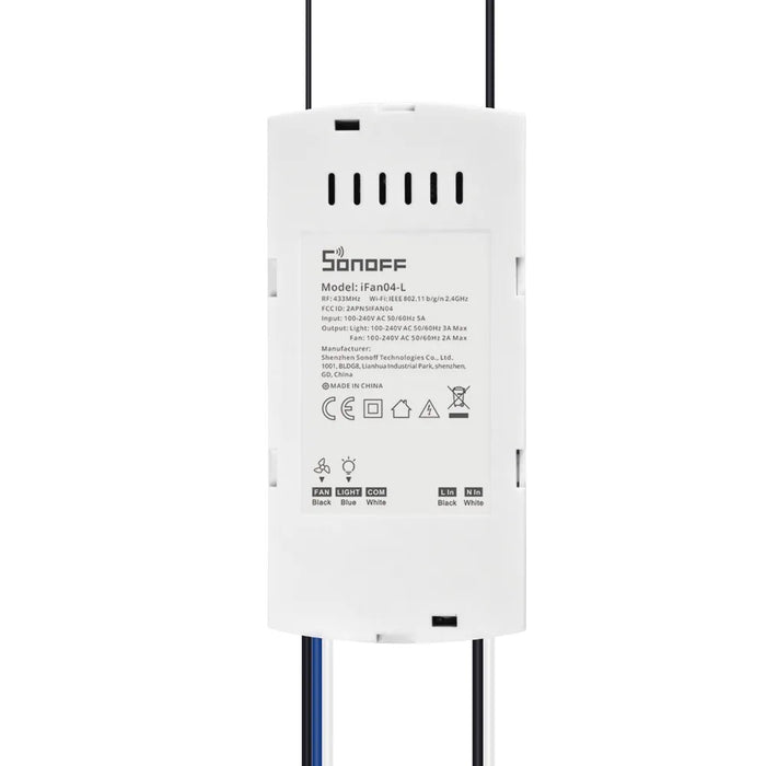 SONOFF iFan04-L - Smart fläkt/ljuskontroll (WiFi/RF) - 220V