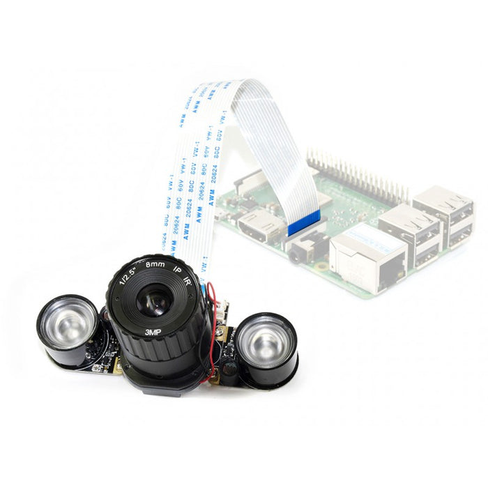 OV5647 Night Vision-kameramodul för Raspberry Pi - IR-Cut - Infraröda LEDs - 5 MP