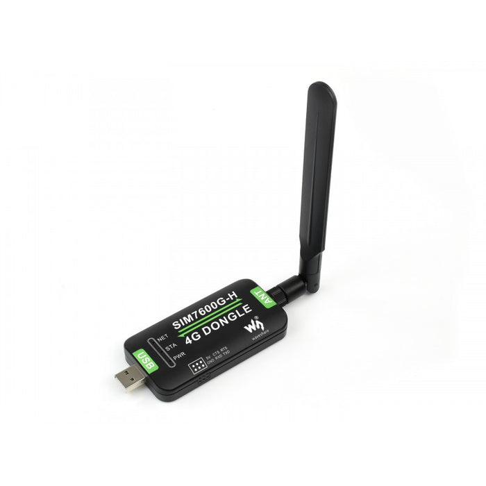 SIM7600G-H 4G-dongel med antenn - GNSS-positionering, Global Band Support